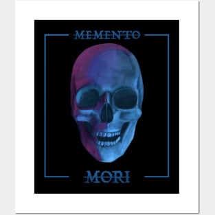 Memento Mori- Blue Skull Design Posters and Art